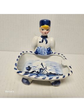 Vintage 50s/60s Japan Handpainted Dutch Boy Ashtray